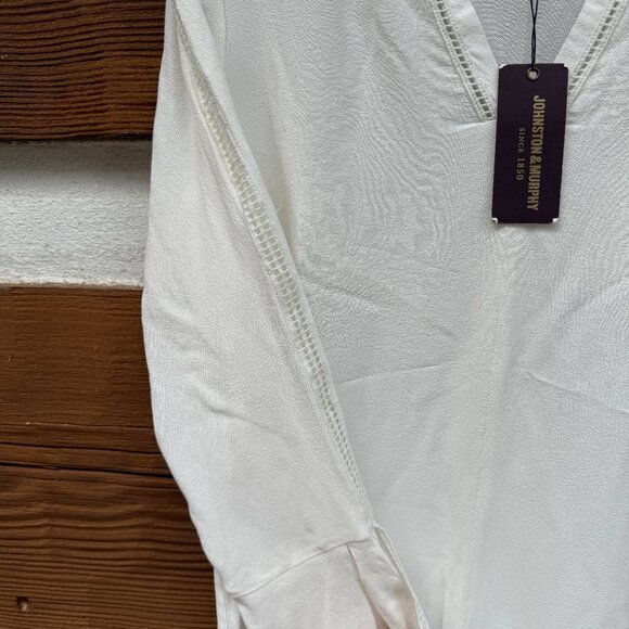 JOHNSTON & MURPHY Women’s Bell Sleeves Top Cream, Crepe, Sz Small S 45-1544 NWT - Picture 6 of 16